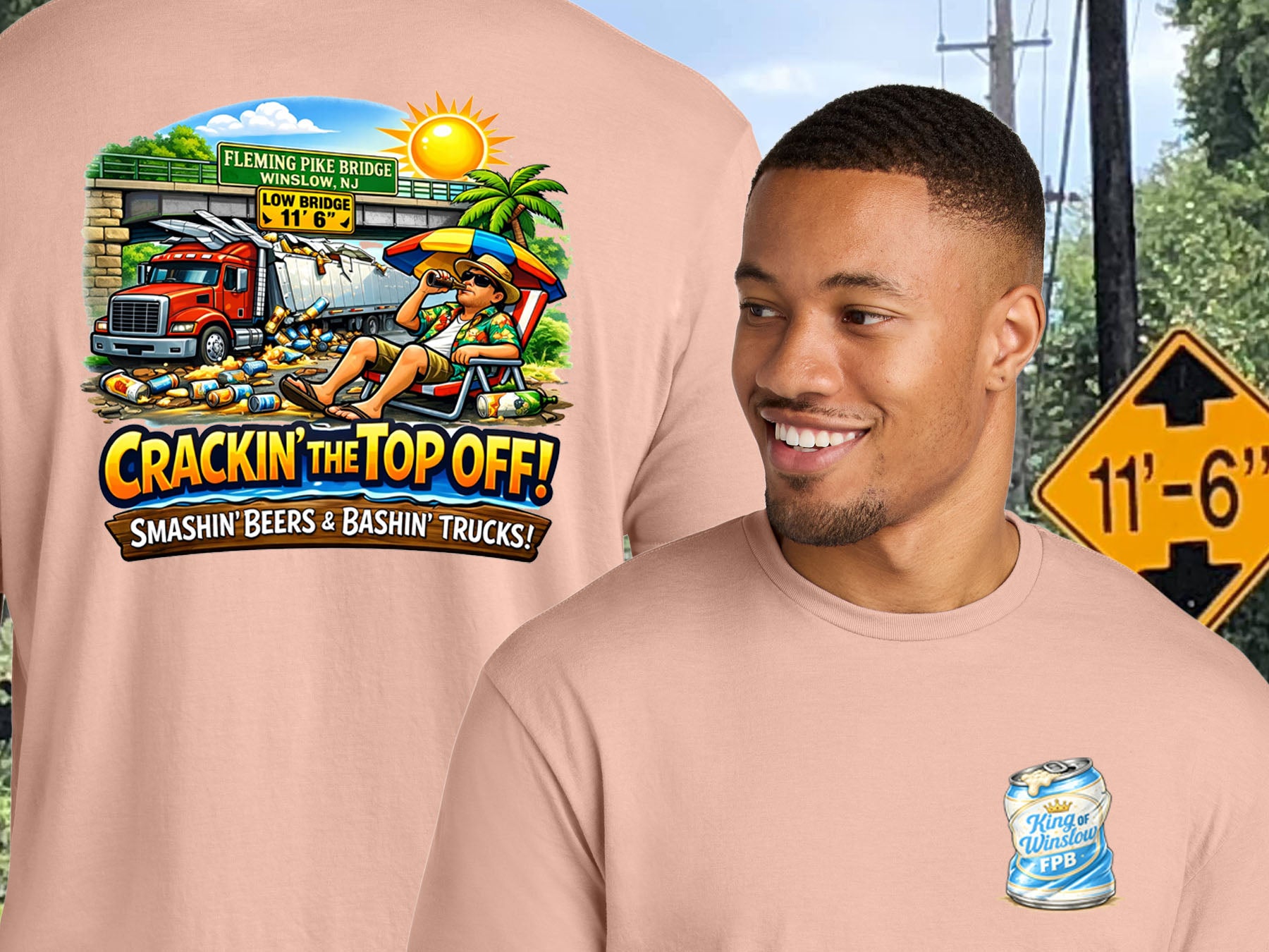 BEER DRINKING SUMMER TEE SHIRT