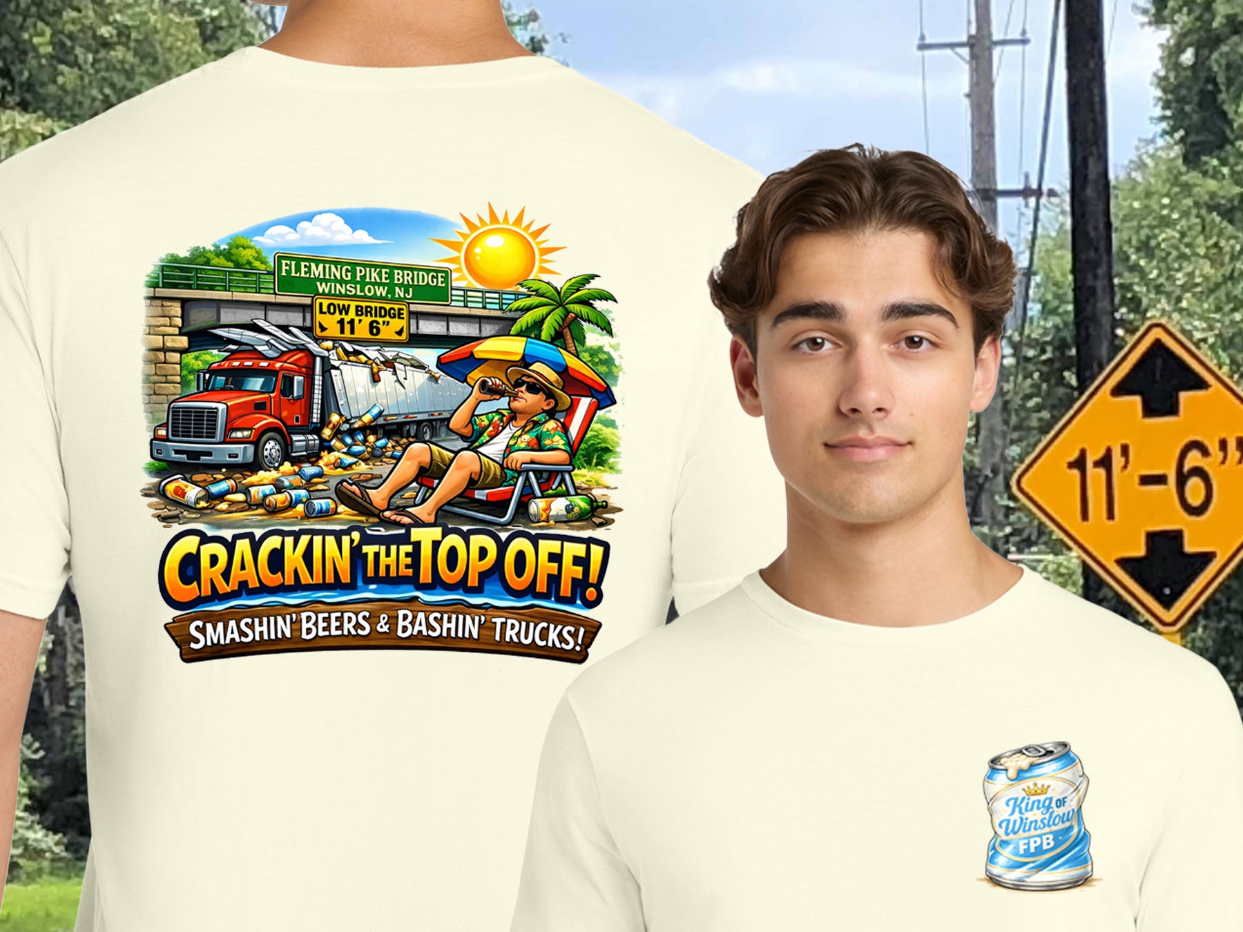 BEER DRINKING SUMMER TEE SHIRT